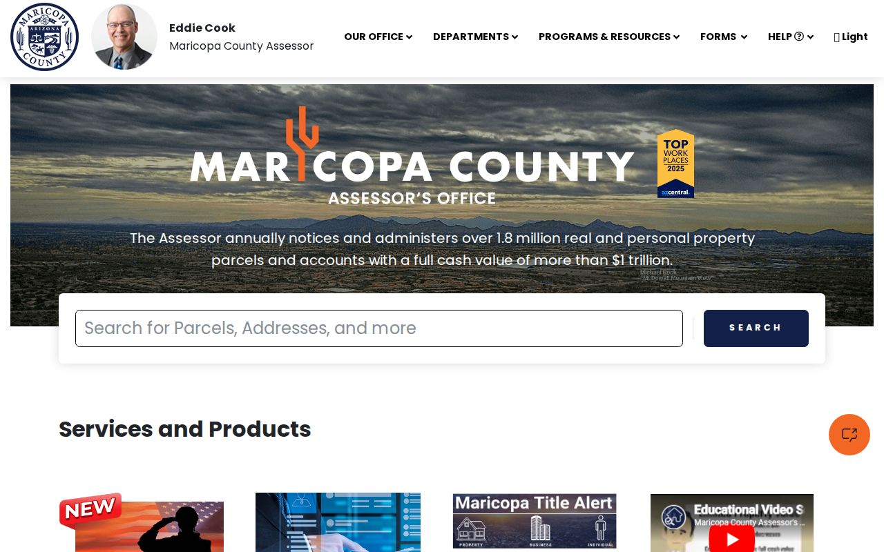 Maricopa County Assessor property search used for Surprise addresses